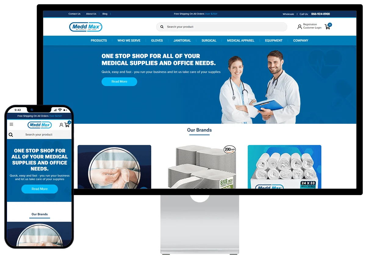 Medical Supplies Web Design