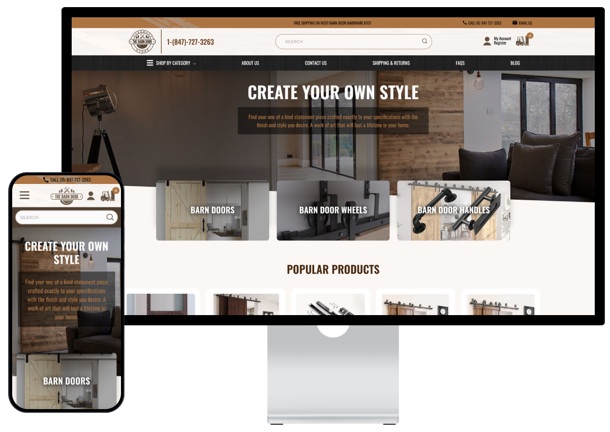 home furnishings Website Before After