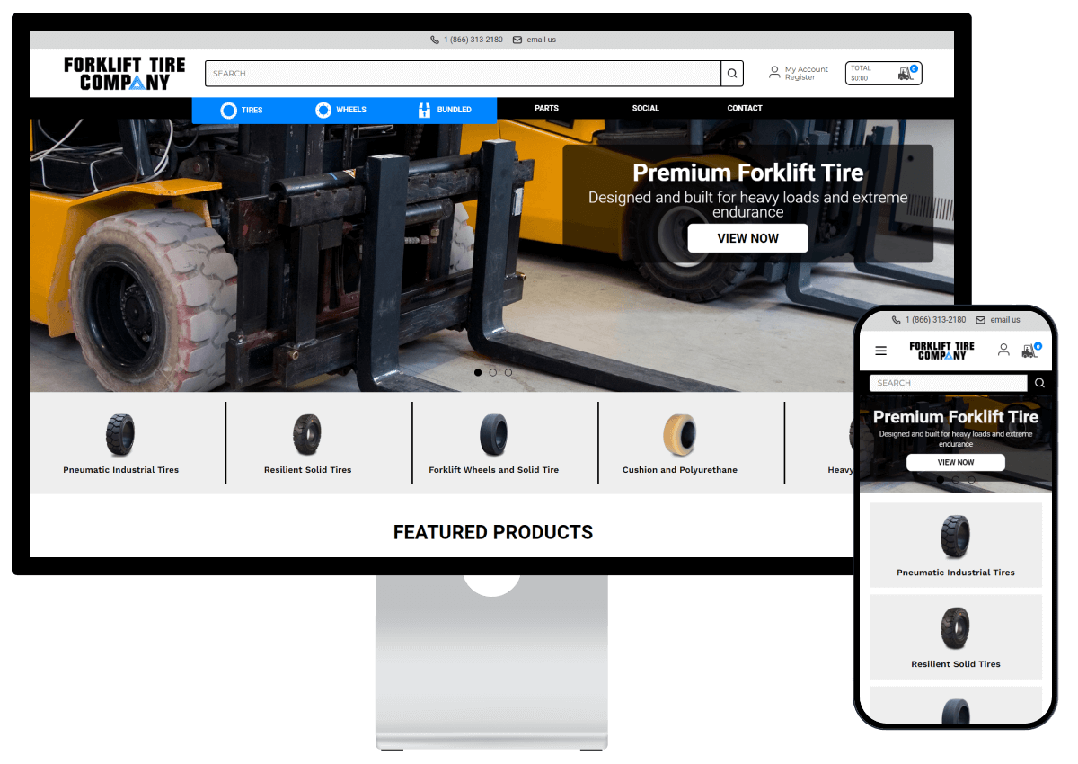 ForkliftTire.com - BigCommerce Web Design and Development