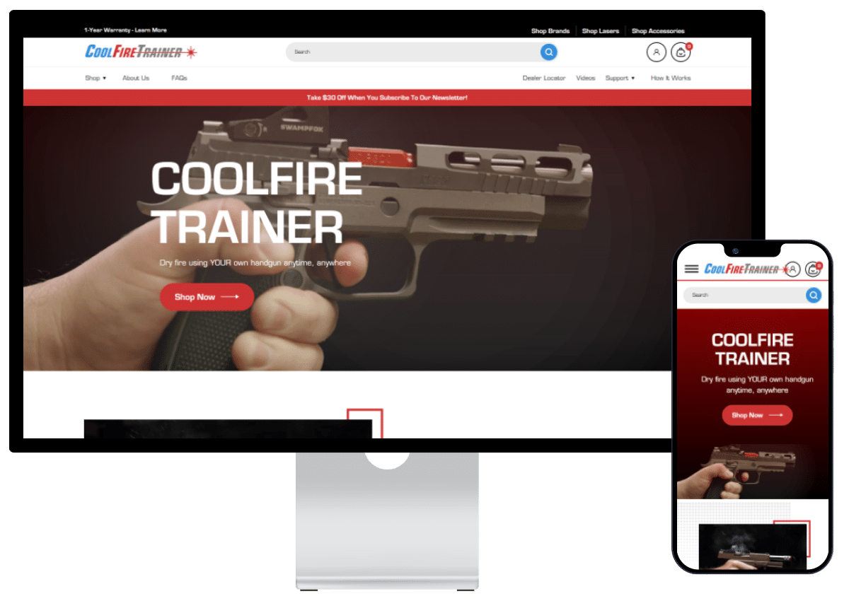 Coolfire Trainer BigCommerce Store Redesign