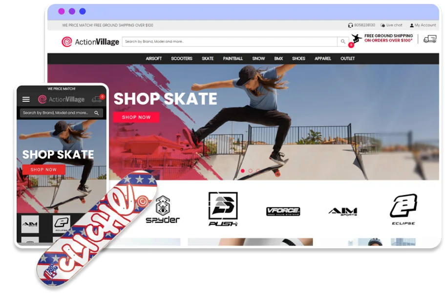 ActionVillage BigCommerce website redesign