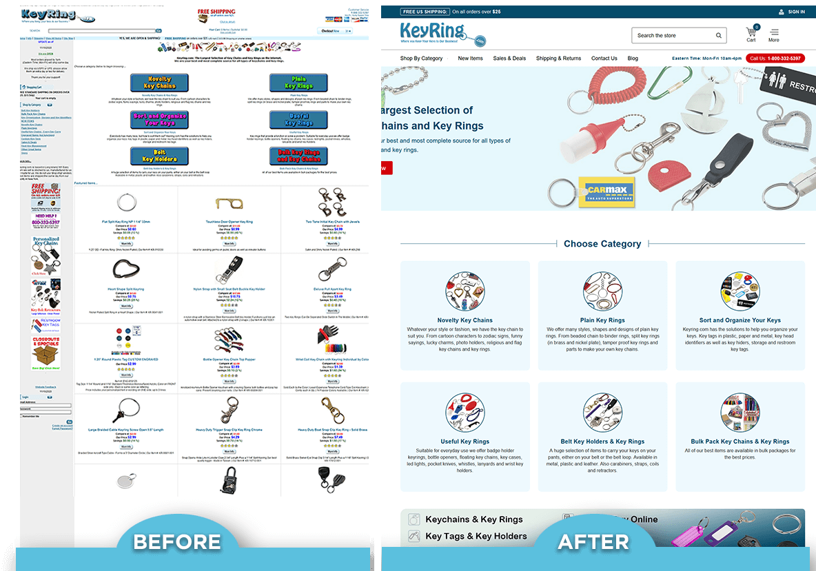 KeyRing.com - BigCommerce Responsive Design and Development