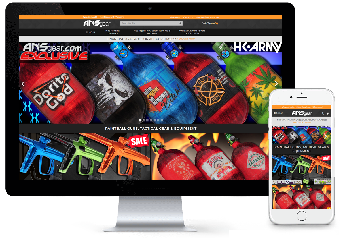 Ansgear.com - Volusion Web Design and Development