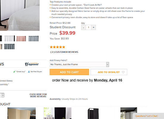 Estimated Delivery Dates