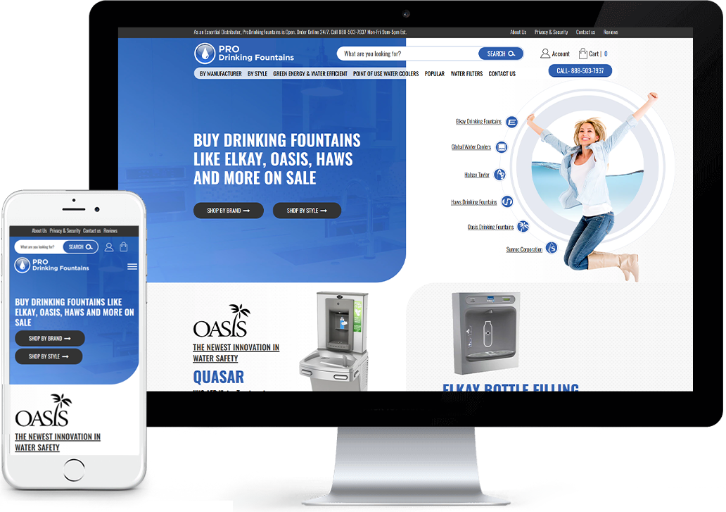 ProDrinkingFountains.com - BigCommerce Design, Migration and Development