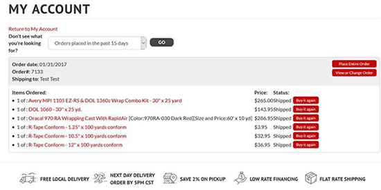 Re-Order Functionality