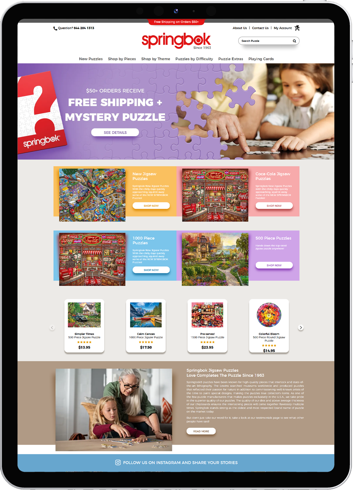 Springbok Puzzles new website