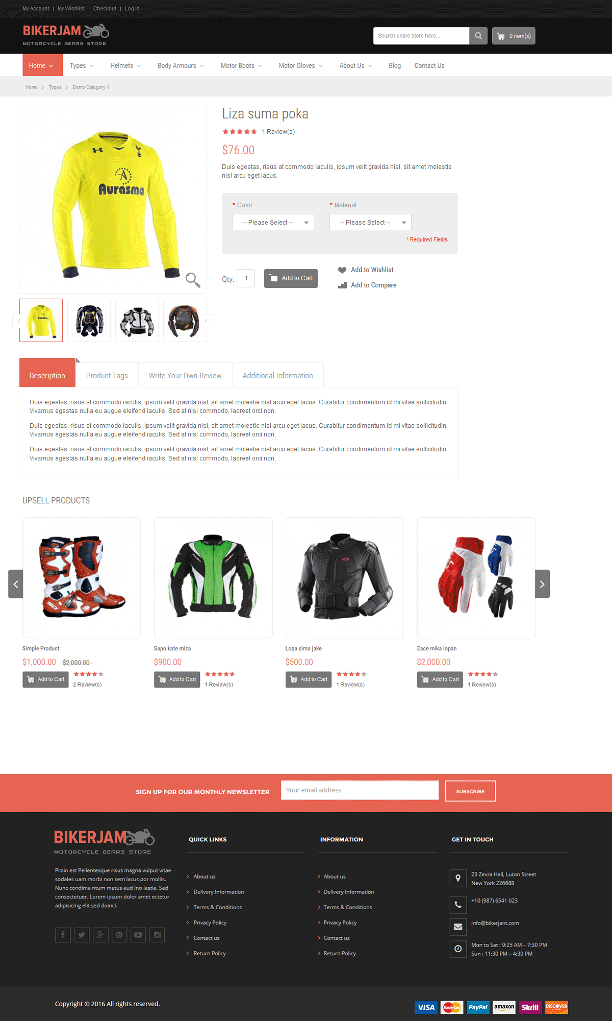 review page template