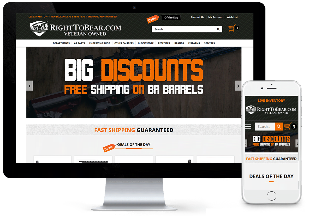 RightToBear.com - Volusion Custom Responsive Design