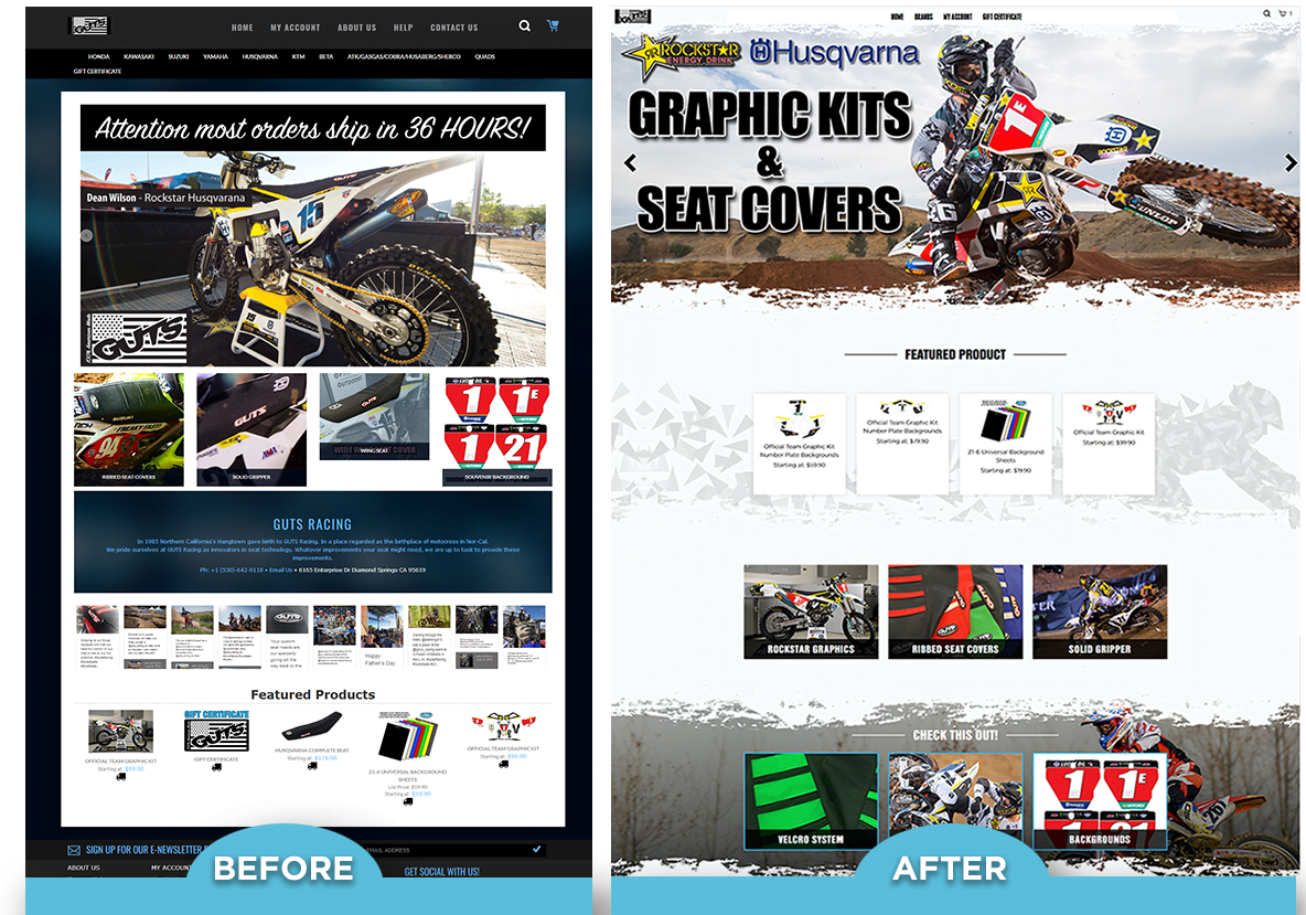 GutsRacing.com - Volusion Responsive Design and Development