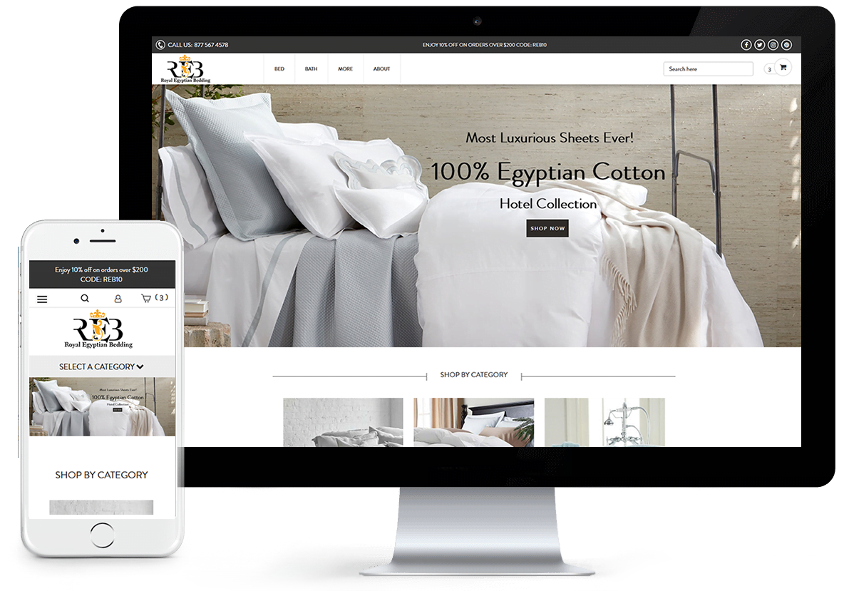 royalegyptianbedding.com - Volusion Design and Development