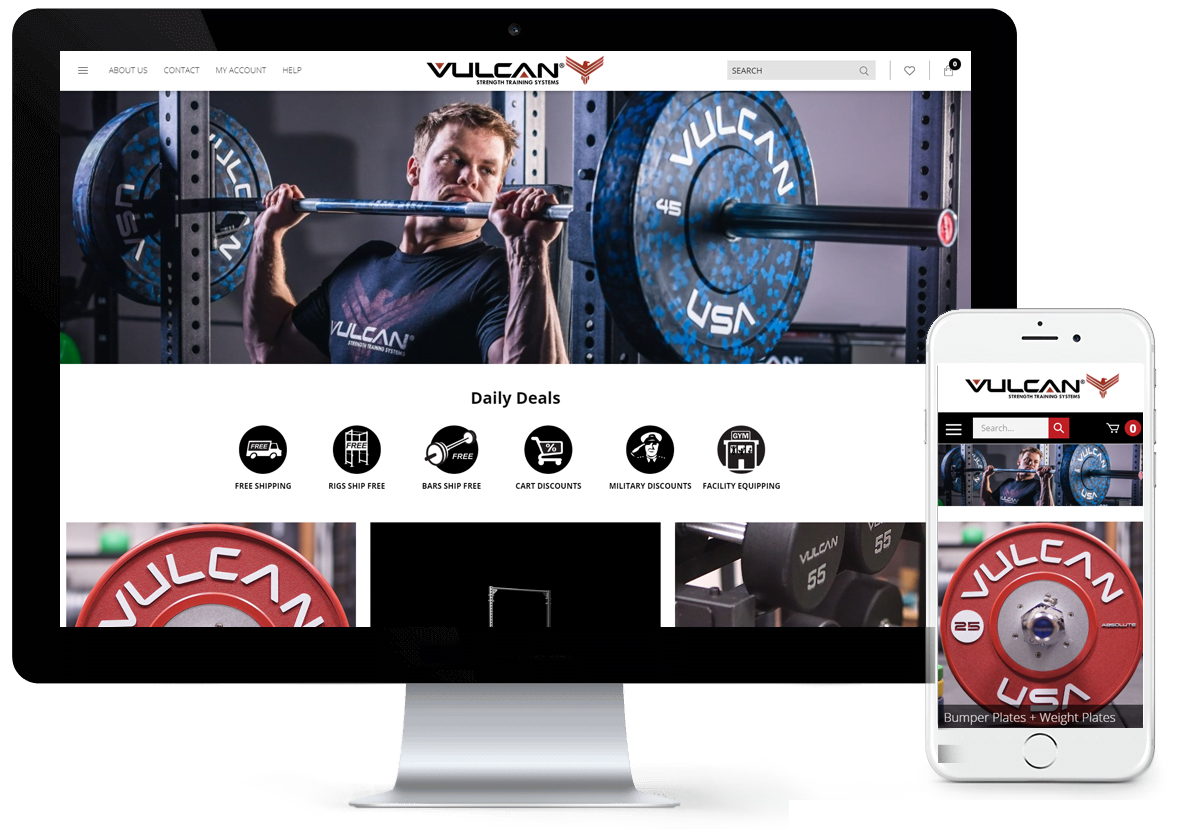 Vulcanstrength.com Volusion Site Redesign