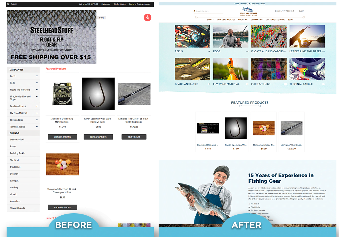 steelheadstuff.com - BigCommerce Responsive Re-Design