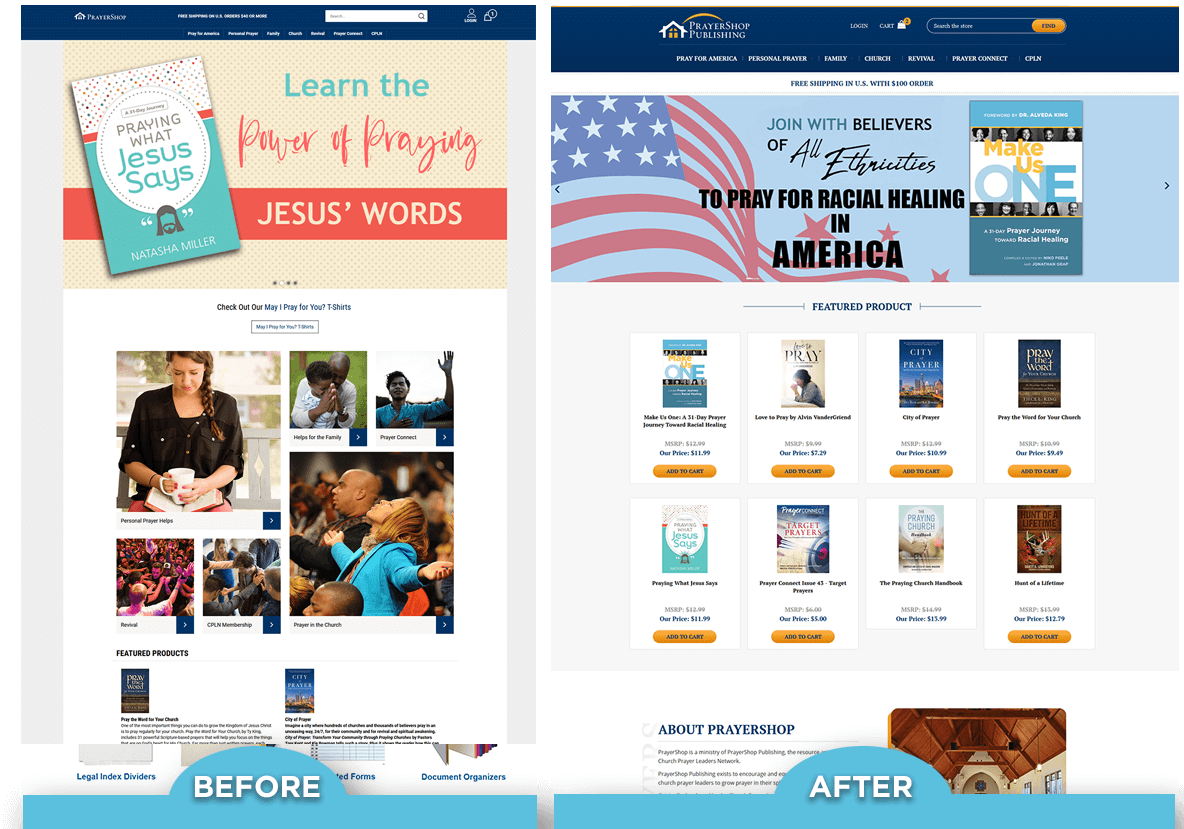 prayershop.org - BigCommerce Responsive Design and Development