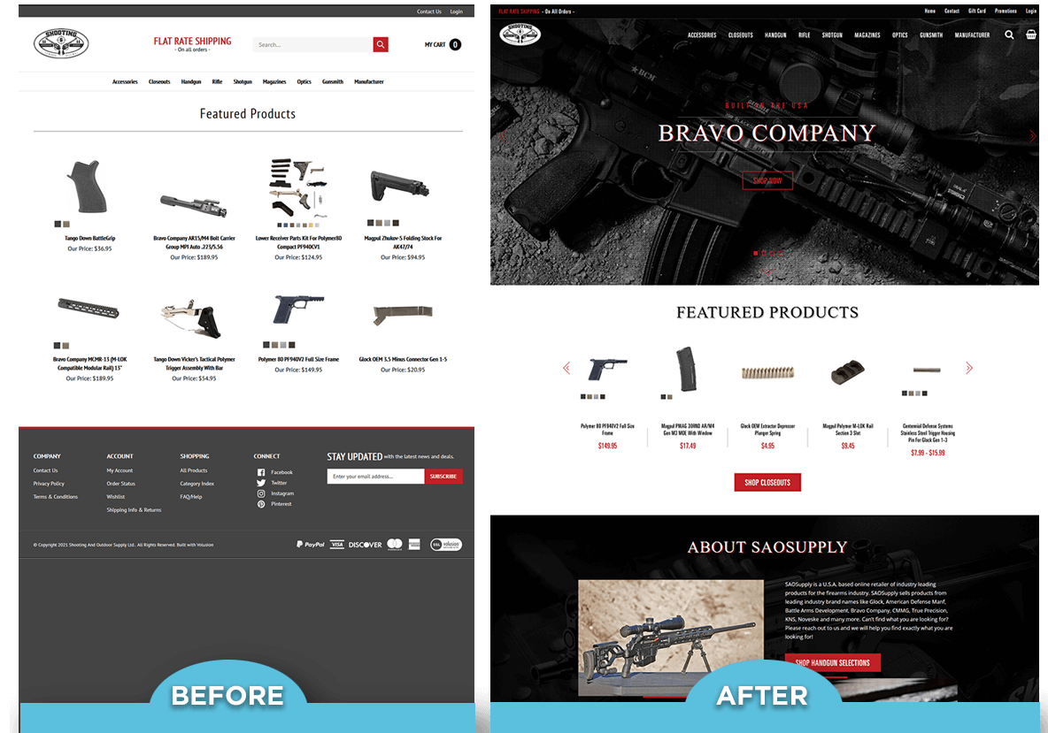 saosupply.com - BigCommerce Responsive Re-Design and Data Migration