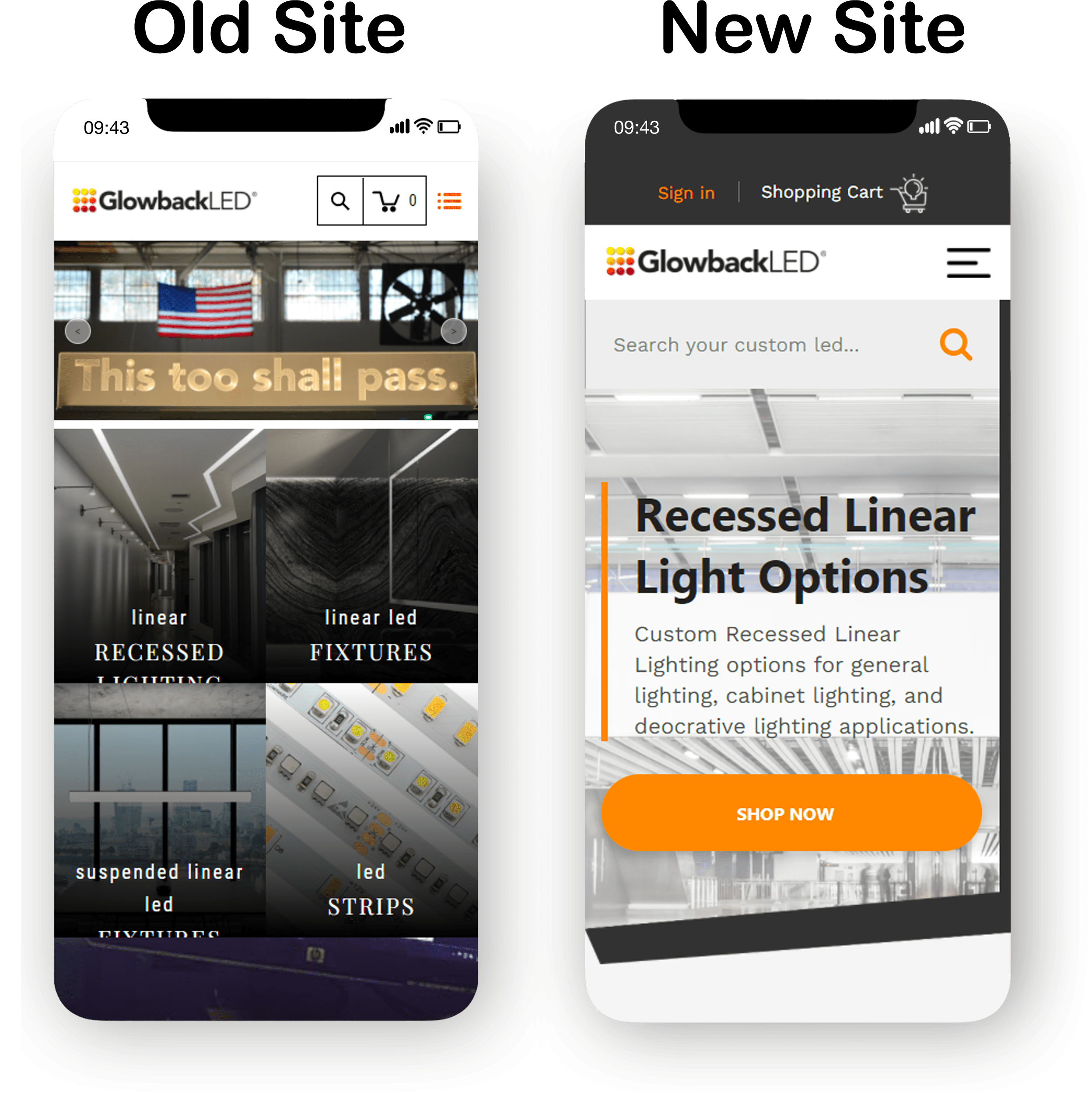 GlowbackLED - BigCommerce Design and Development