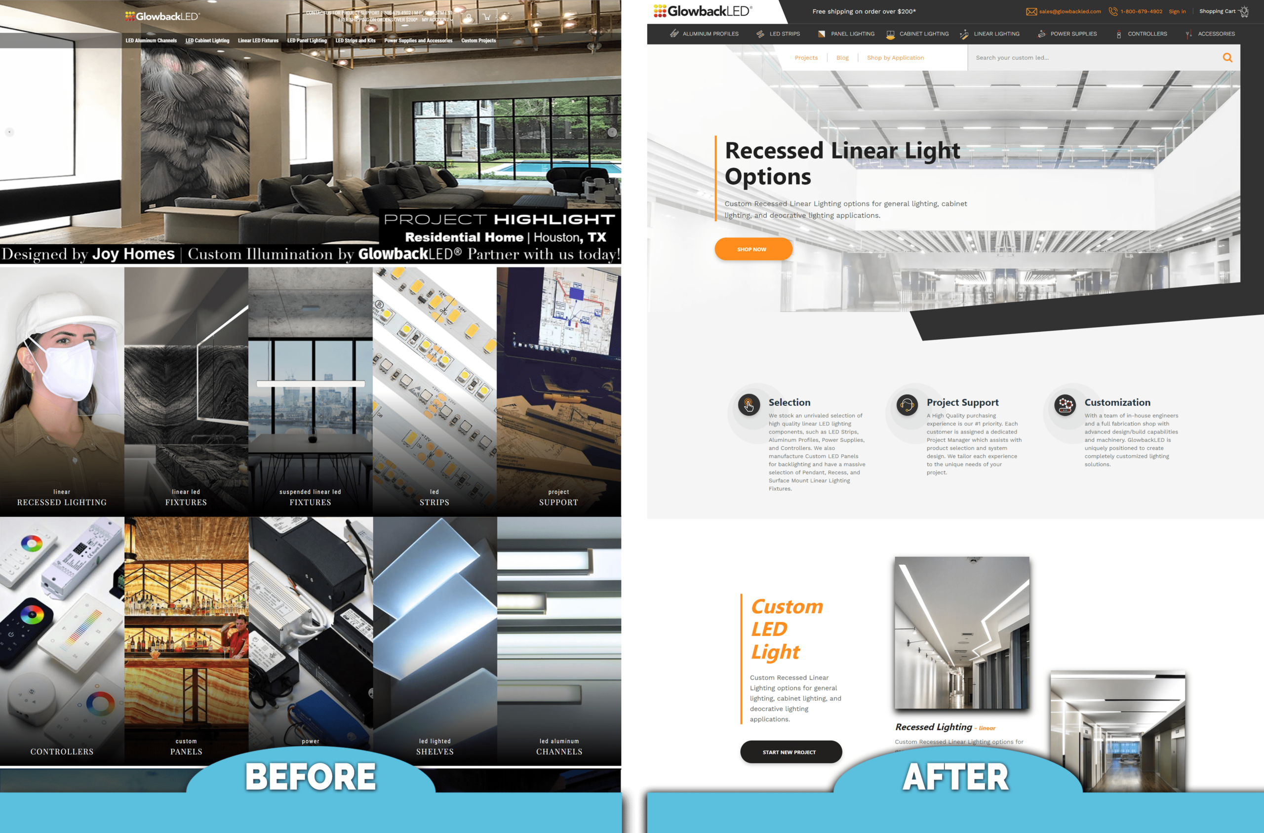 GlowbackLEDstore.com - BigCommerce Migration & Development