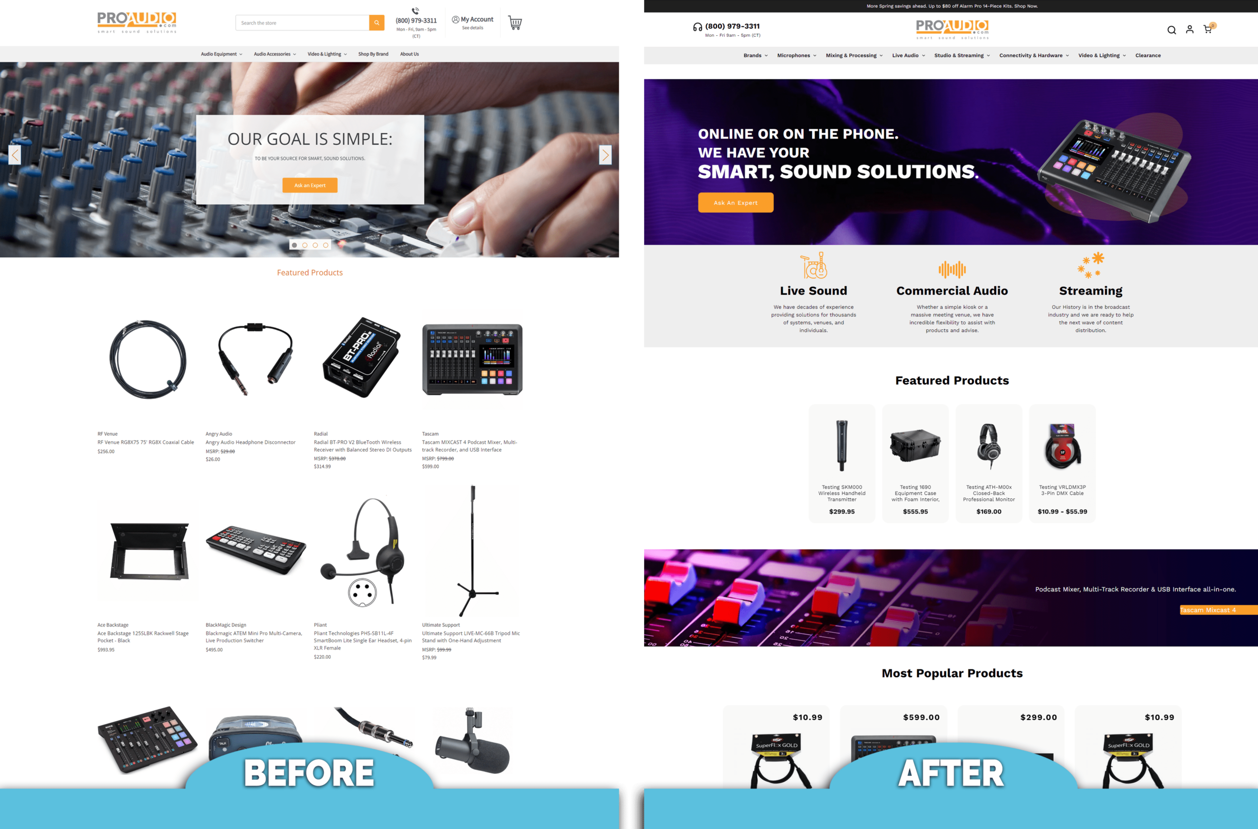 ProAudio.com - BigCommerce Site Redesign