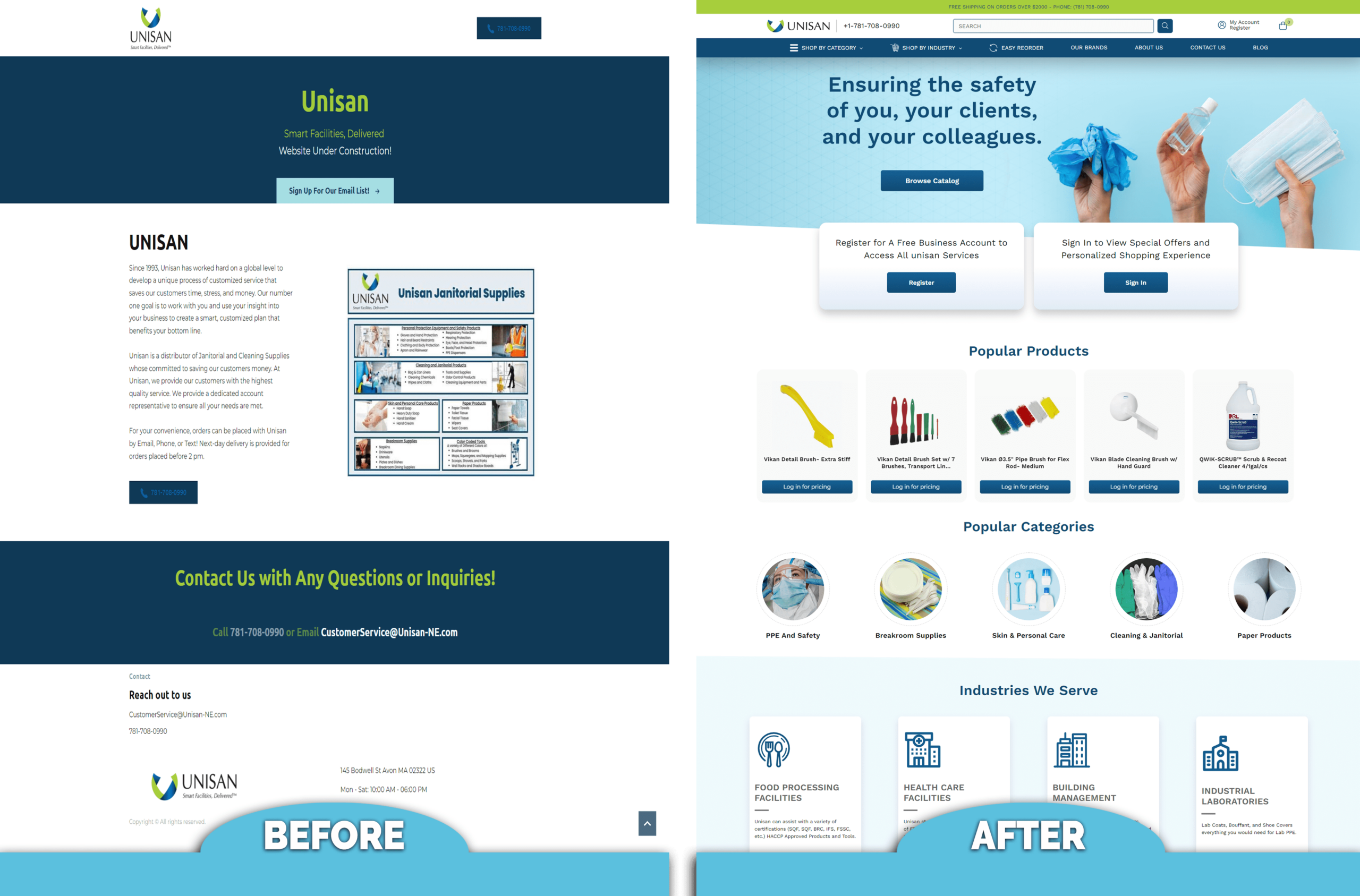 UnisanDirect.com Store Redesign