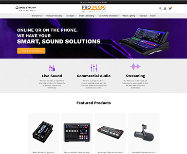 www.proaudio.com bigcommerce expert