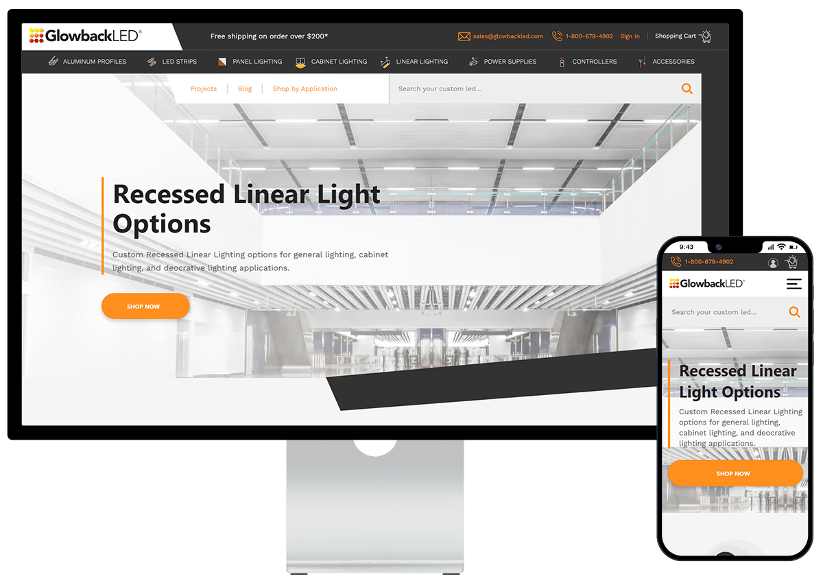 GlowbackLED BigCommerce Development & Redesign Case Study