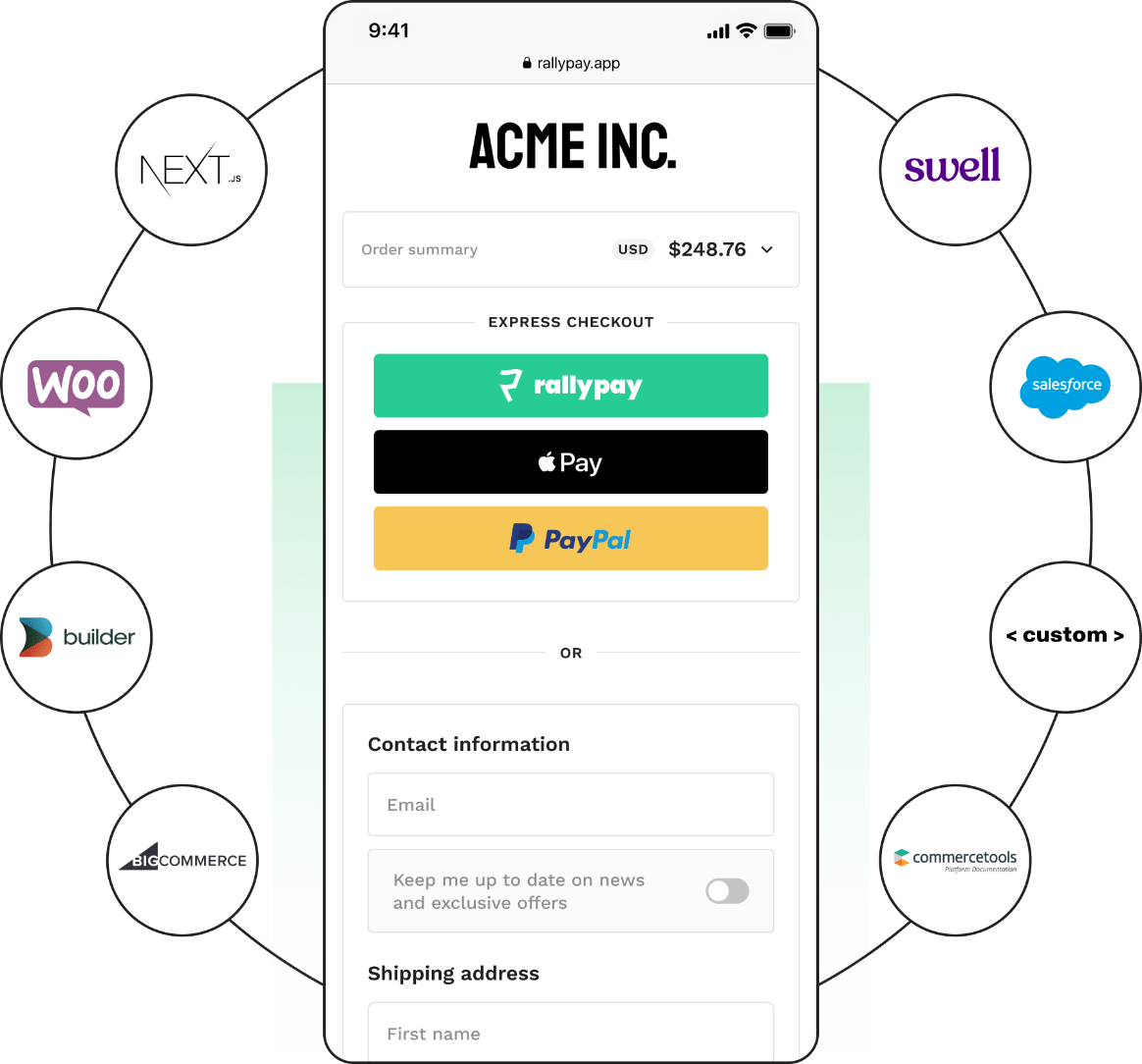 Rally Checkout Partner MAKDigital