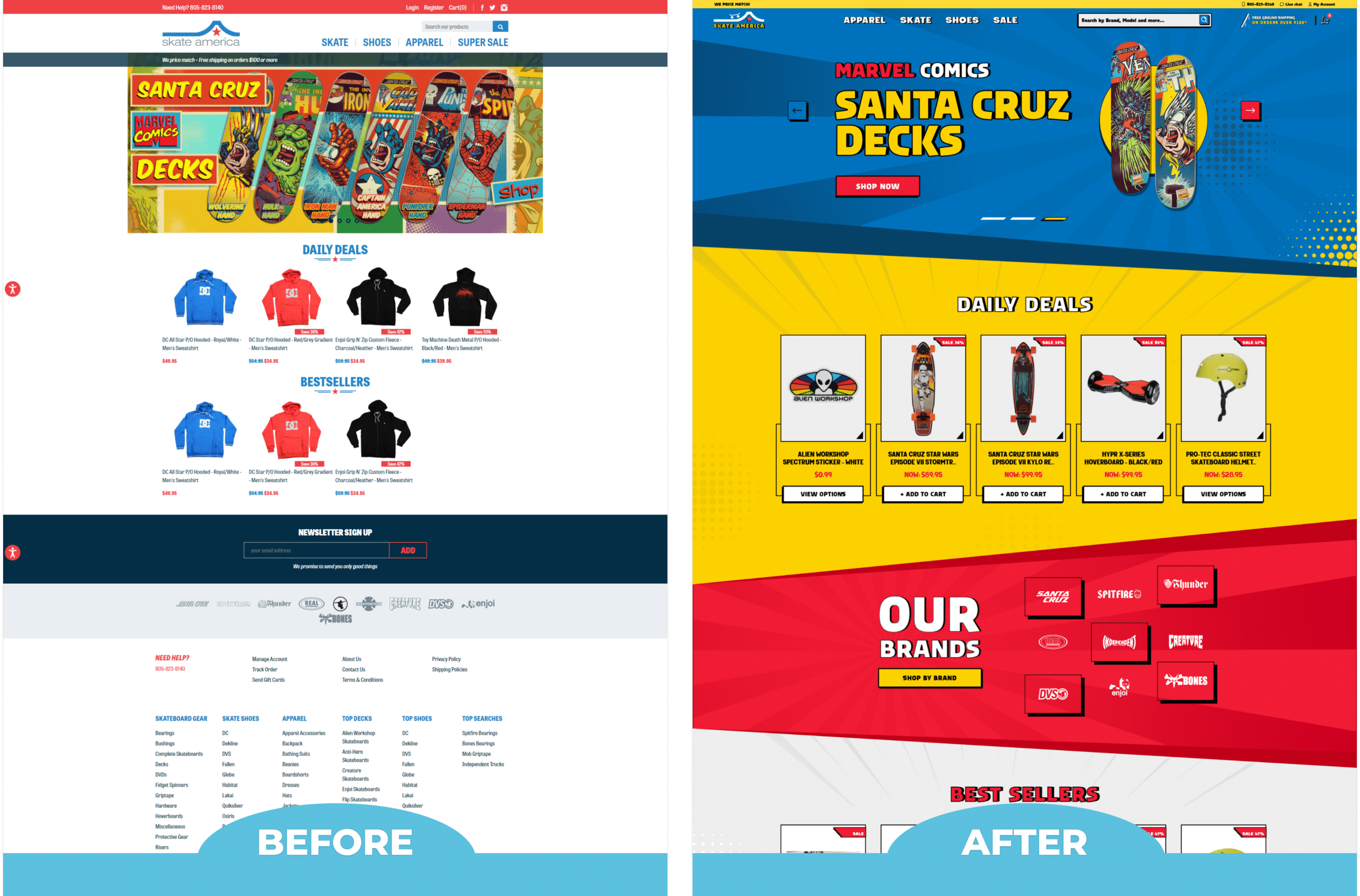 Skate America Store Migration & Redesign