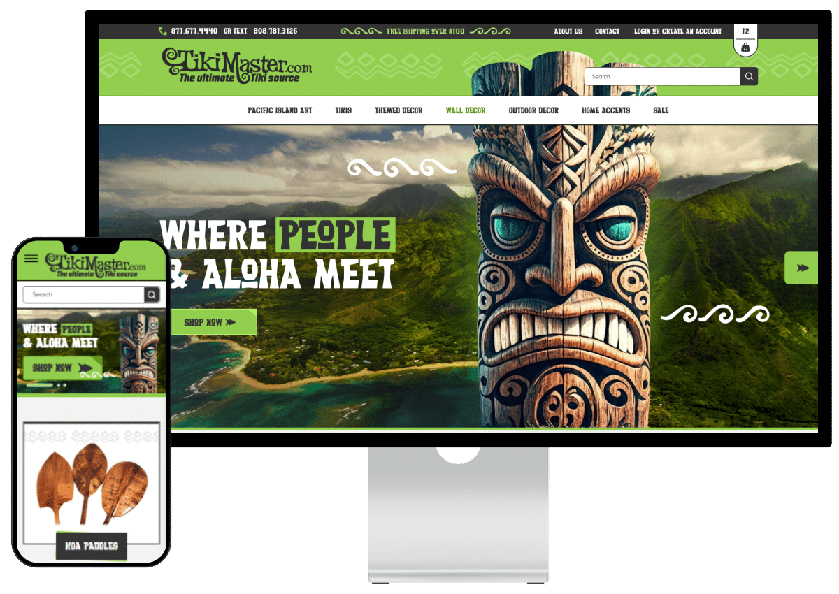 Tiki Master BigCommerce website redesign