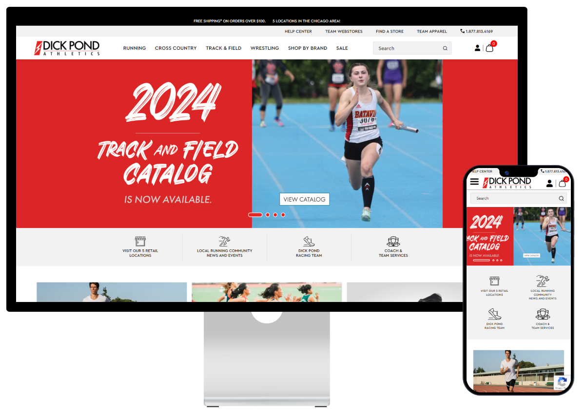 Dick Pond Athletics BigCommerce Store Redesign