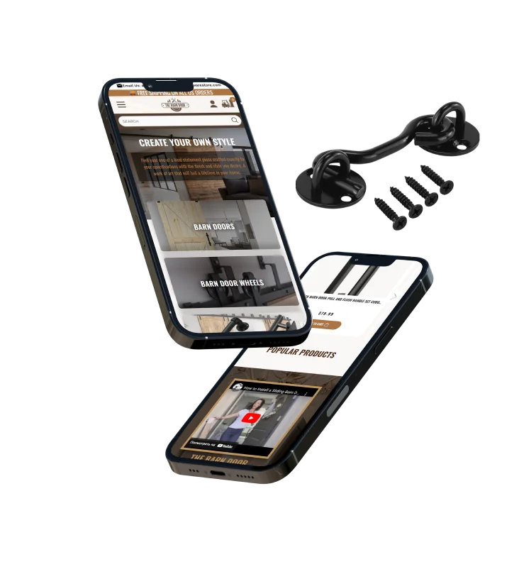 Barn door web design concept