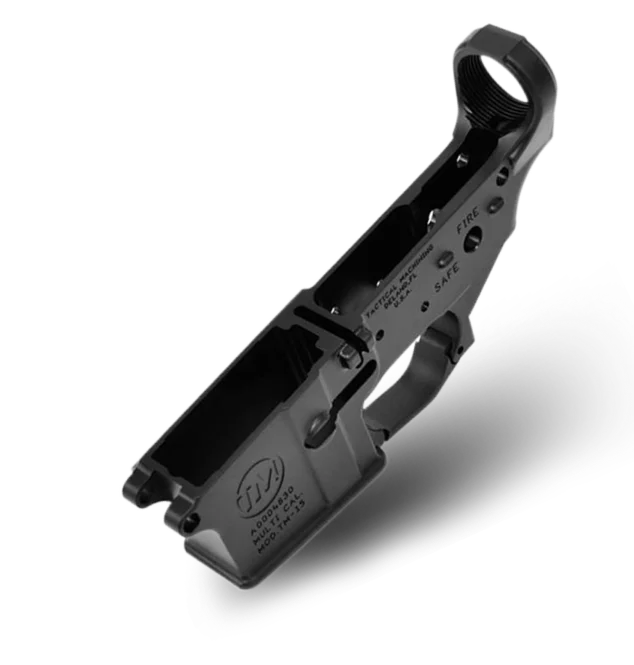 A Glimpse of Our Web Development Services for the Firearms Industry Close-up of AR-15 lower receiver for online firearms retailer