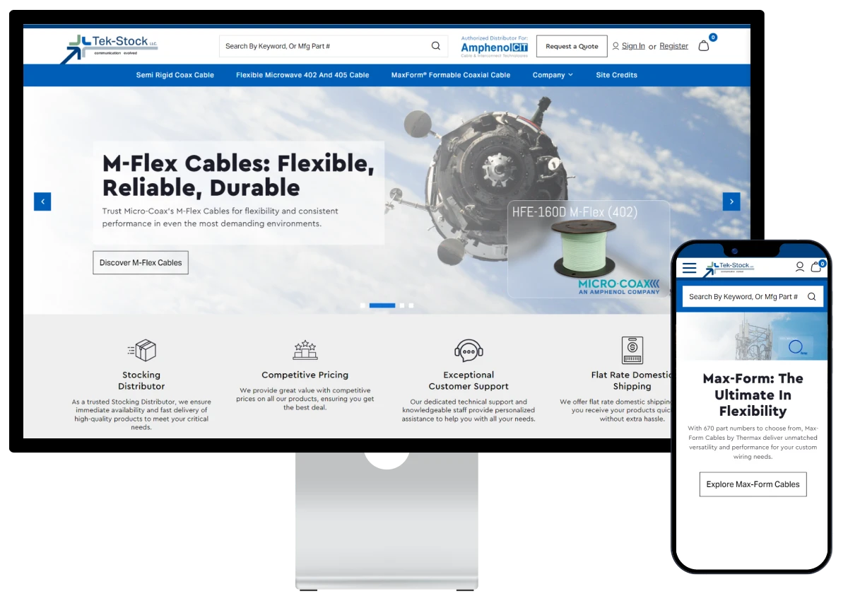 Tek-Stock BigCommerce Website Redesign