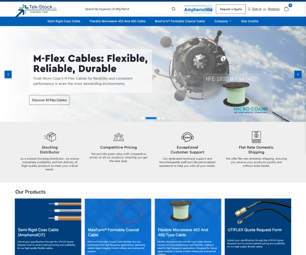 Portfolio: BigCommerce Development Services for tek-stock.com Portfolio: BigCommerce Development Services for tek-stock.com