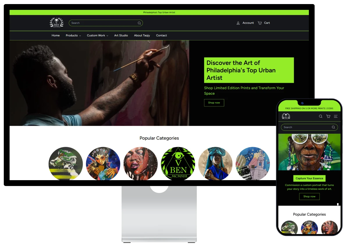 Ivbentaqiy Shopify Redesign