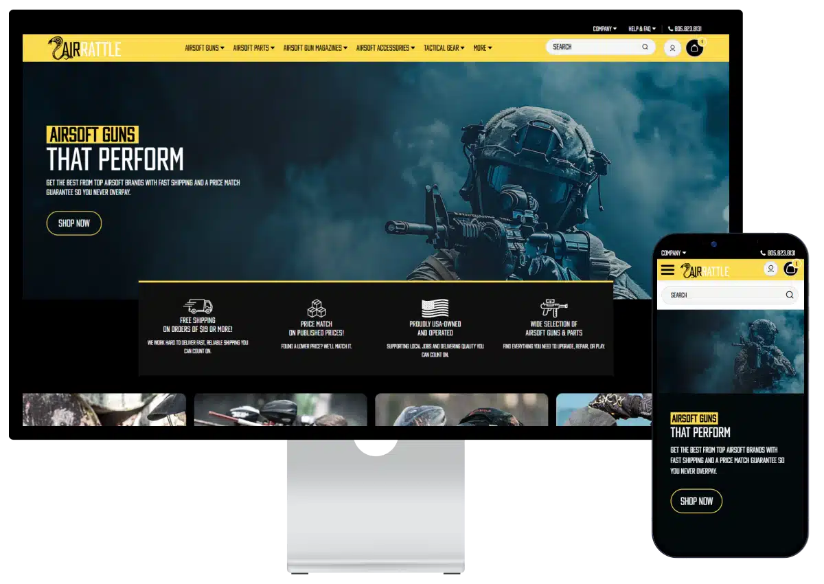 AirRattle BigCommerce Website Redesign Case Study