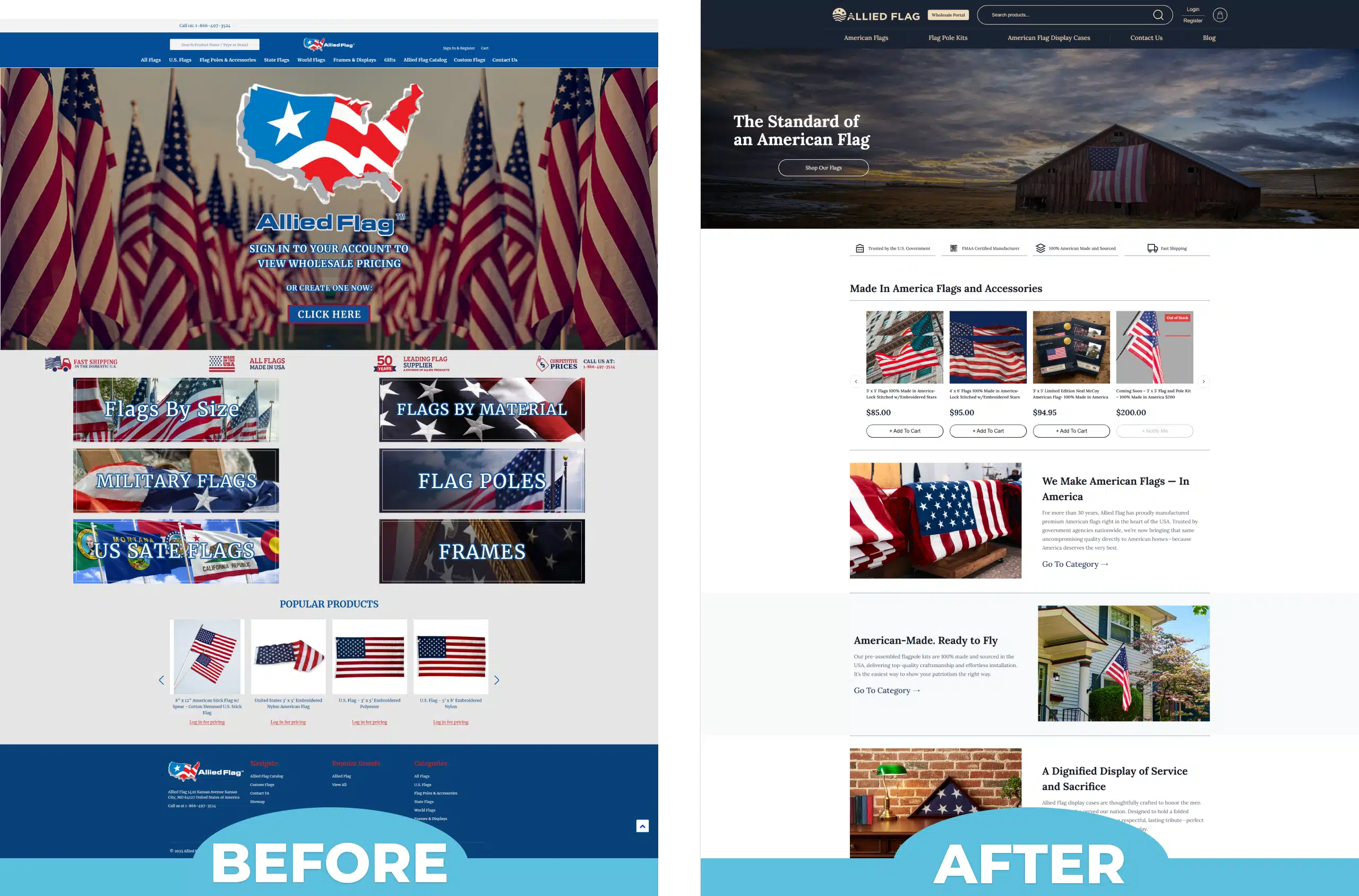 BigCommerce Redesign for AlliedFlag