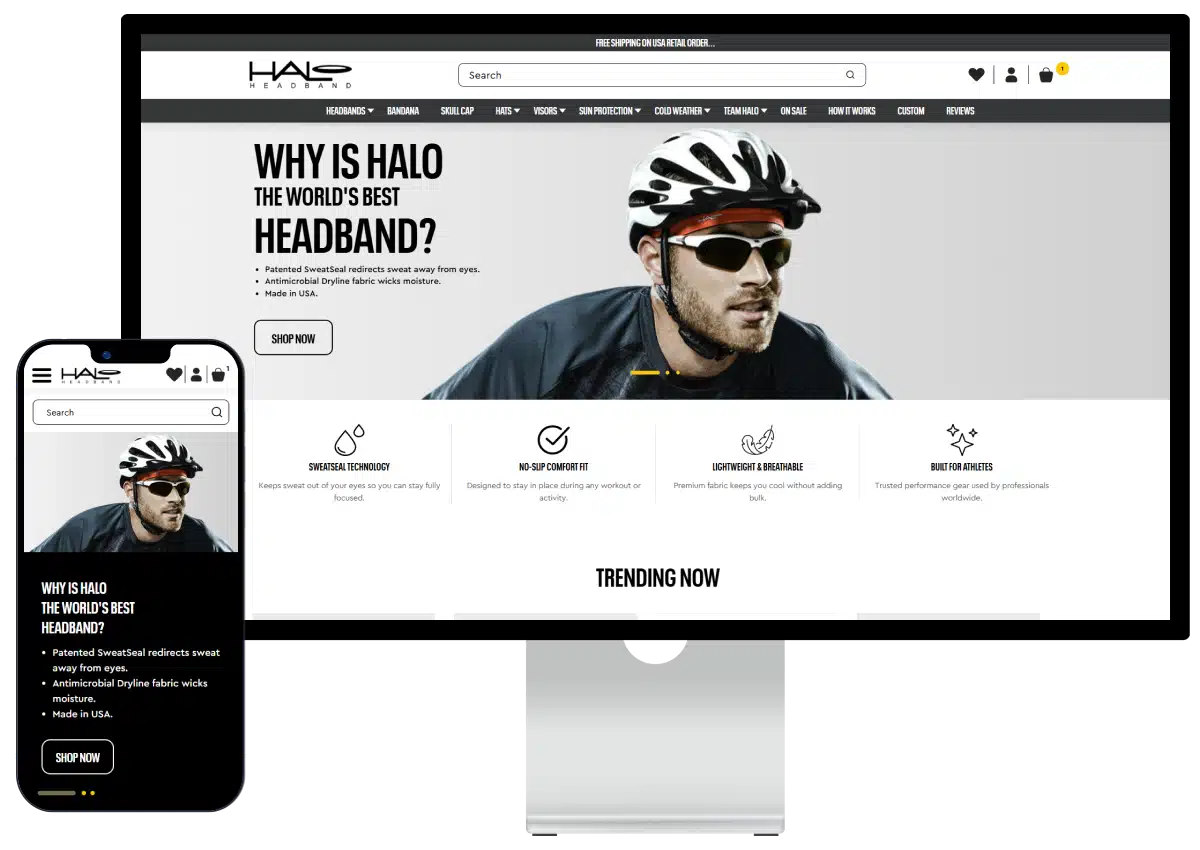 Halo Headband BigCommerce Website Redesign Case Study
